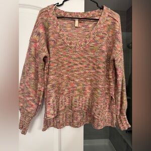 Pilcro Anthropologie Deep V-neck sweater